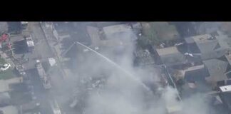 Massive Fire Engulfs Scrap Metal Facility in L.A. County
