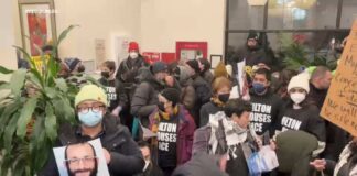 NYPD Arrests Anti-ICE Protesters Inside NYC Hilton Hotel