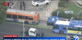 Pedestrian Killed After Metro Bus Crash Near Santa Monica Pier, Police Say