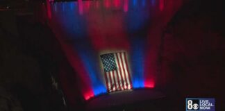Patriotic lighting debuts at Hoover Dam for summer holiday season