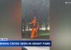 Burning cross spotted in Grant Park; CPD investigating Burning cross spotted in Grant Park; CPD investigating: VIDEO