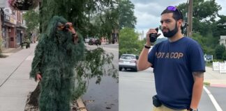 NJ Cop Disguises Himself as a Shrub to Bust 74 Distracted Drivers