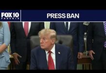 President Trump answers press questions following Oval Office media ban | FOX 10 Phoenix