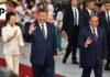 China's Xi Jinping takes part in a welcome ceremony in Egypt