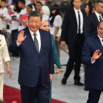 China's Xi Jinping takes part in a welcome ceremony in Egypt