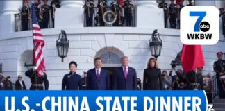 President Trump hosts state dinner for Chinese President Xi Jinping