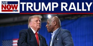 Trump brings Mike Tyson on stage during rally for Bruce Blakeman